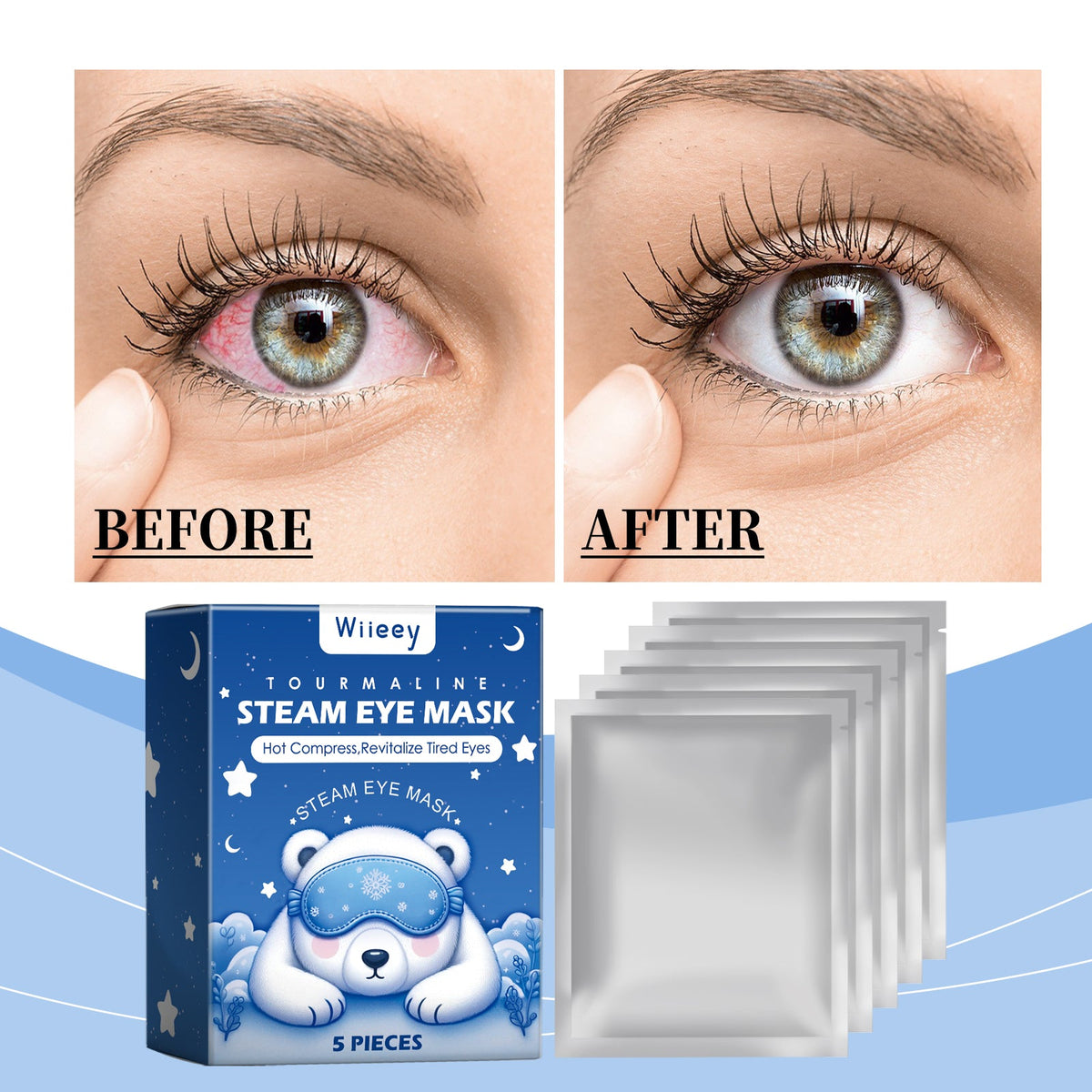 Self-Heating Steam Eye Mask for Tired Eyes at Night