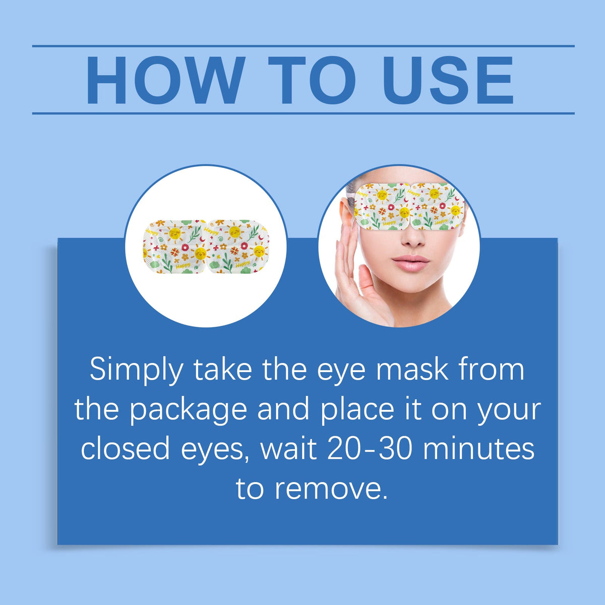 Self-Heating Steam Eye Mask for Tired Eyes at Night