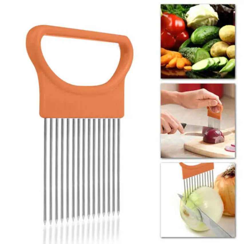 Onion & Tomato Slicer Guide With Steel Prong Holder