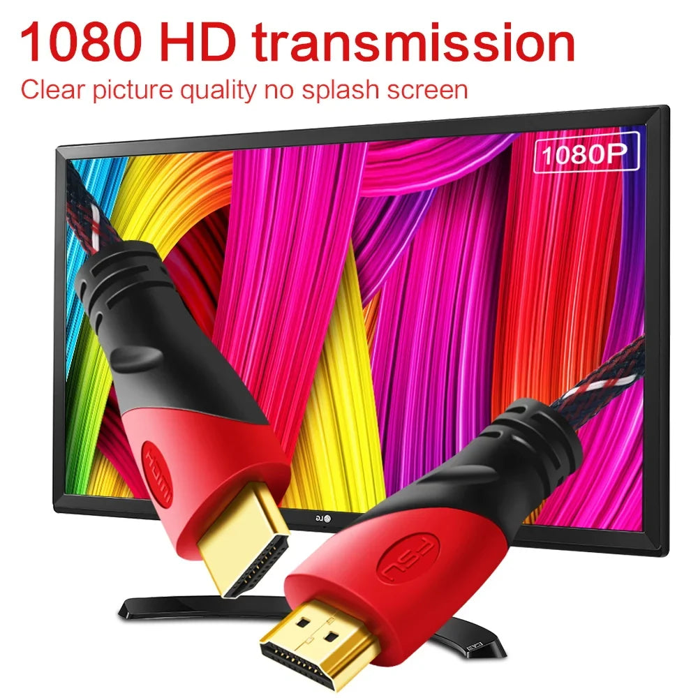 Gold Plated HDMI Cable 1080P with Ethernet, 0.5m-15m