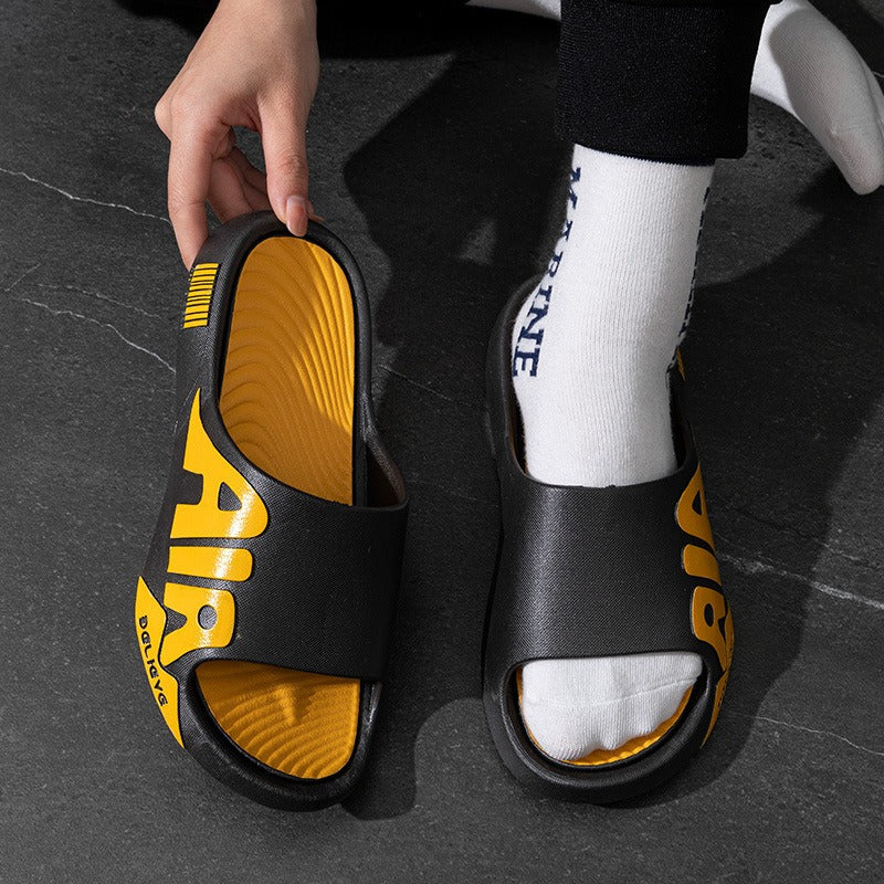 Men's Summer Slip-On Sandals with Thick Textured Footbed