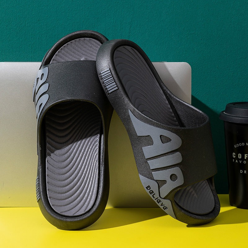 Men's Summer Slip-On Sandals with Thick Textured Footbed