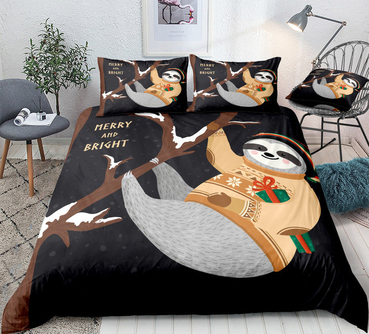 Sloth Bedding Set Full Size Cozy Playful Bedroom Decor