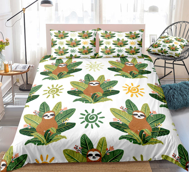Sloth Bedding Set Full Size Cozy Playful Bedroom Decor