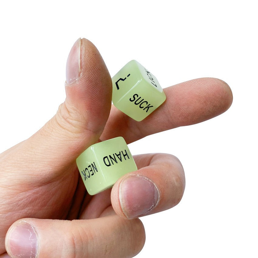 Adult Novelty Glow Dice Set for Playful Couples