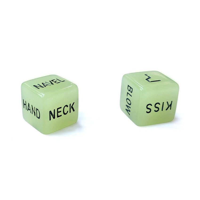 Adult Novelty Glow Dice Set for Playful Couples