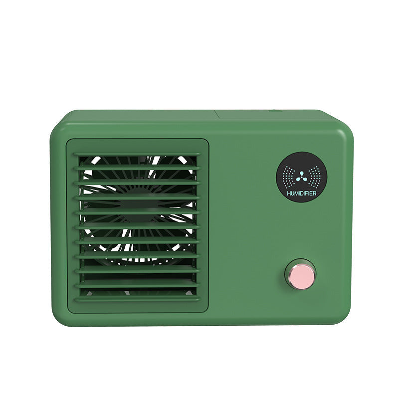 Desk Spray Cooling Fan with Humidifier and LED