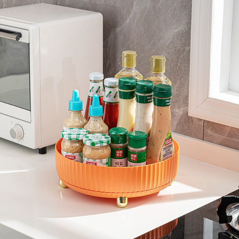Rotating Storage Tray for Easy Countertop Organization