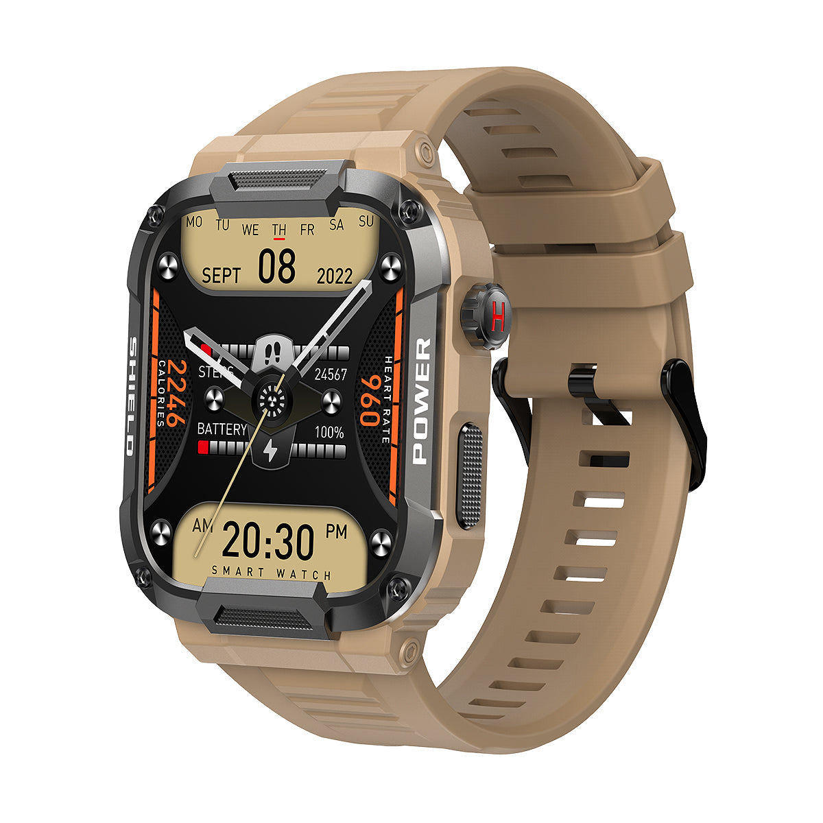 Rugged Smartwatch with Heart Rate and Sleep Tracking