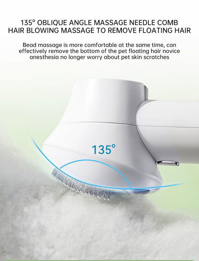 Smart Pet Hair Dryer Brush for Fluffy, Tangle-Free Coats