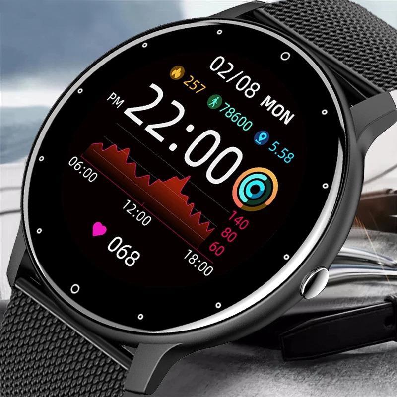 Round Smart Watch with Heart Rate and Sleep Tracking