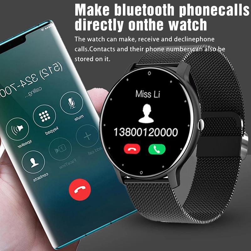 Round Smart Watch with Heart Rate and Sleep Tracking