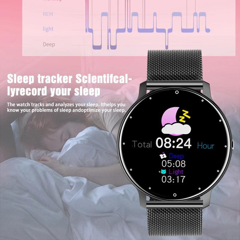 Round Smart Watch with Heart Rate and Sleep Tracking