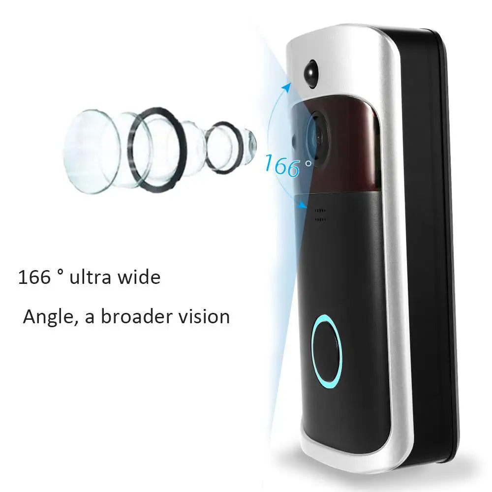 WiFi Video Doorbell with Night Vision and Motion Alerts