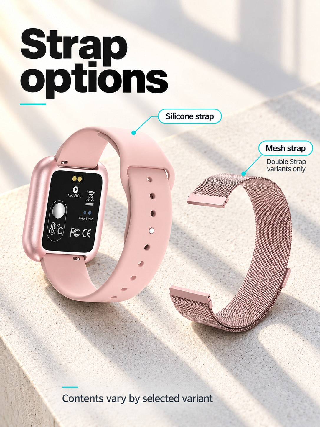 Smartwatch with Heart Rate, Body Temp & Notifications