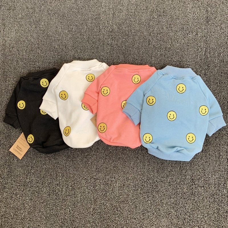 Matching Dog And Owner Sweatshirts – Smiley Face Set