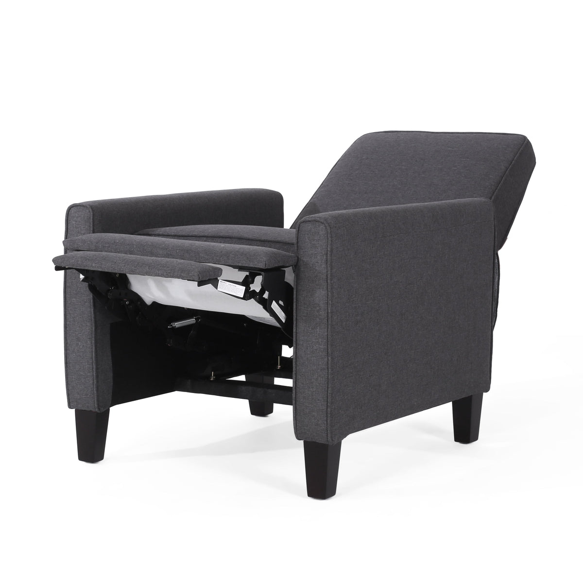 Push Back Recliner Chair for Small Spaces Charcoal