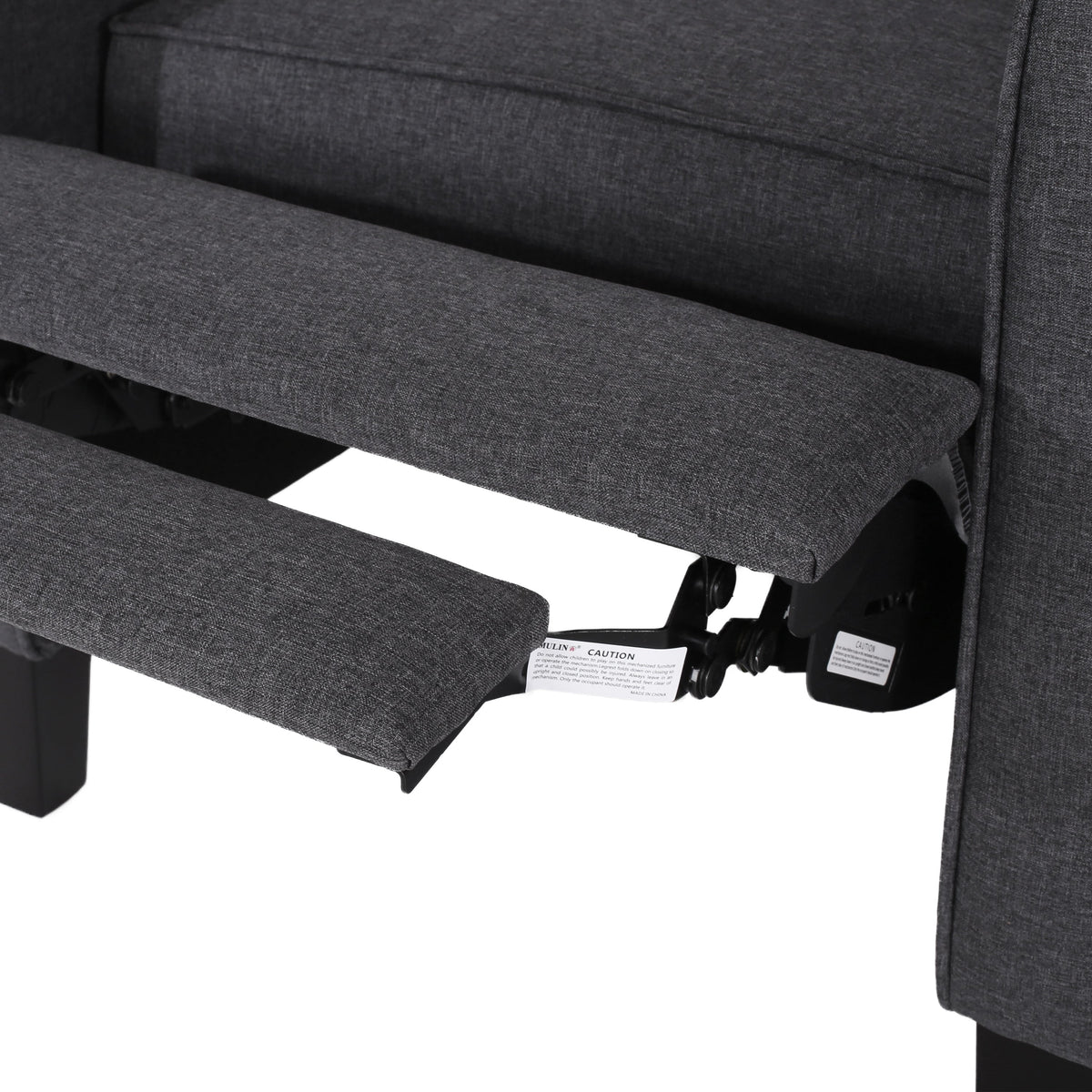Push Back Recliner Chair for Small Spaces Charcoal