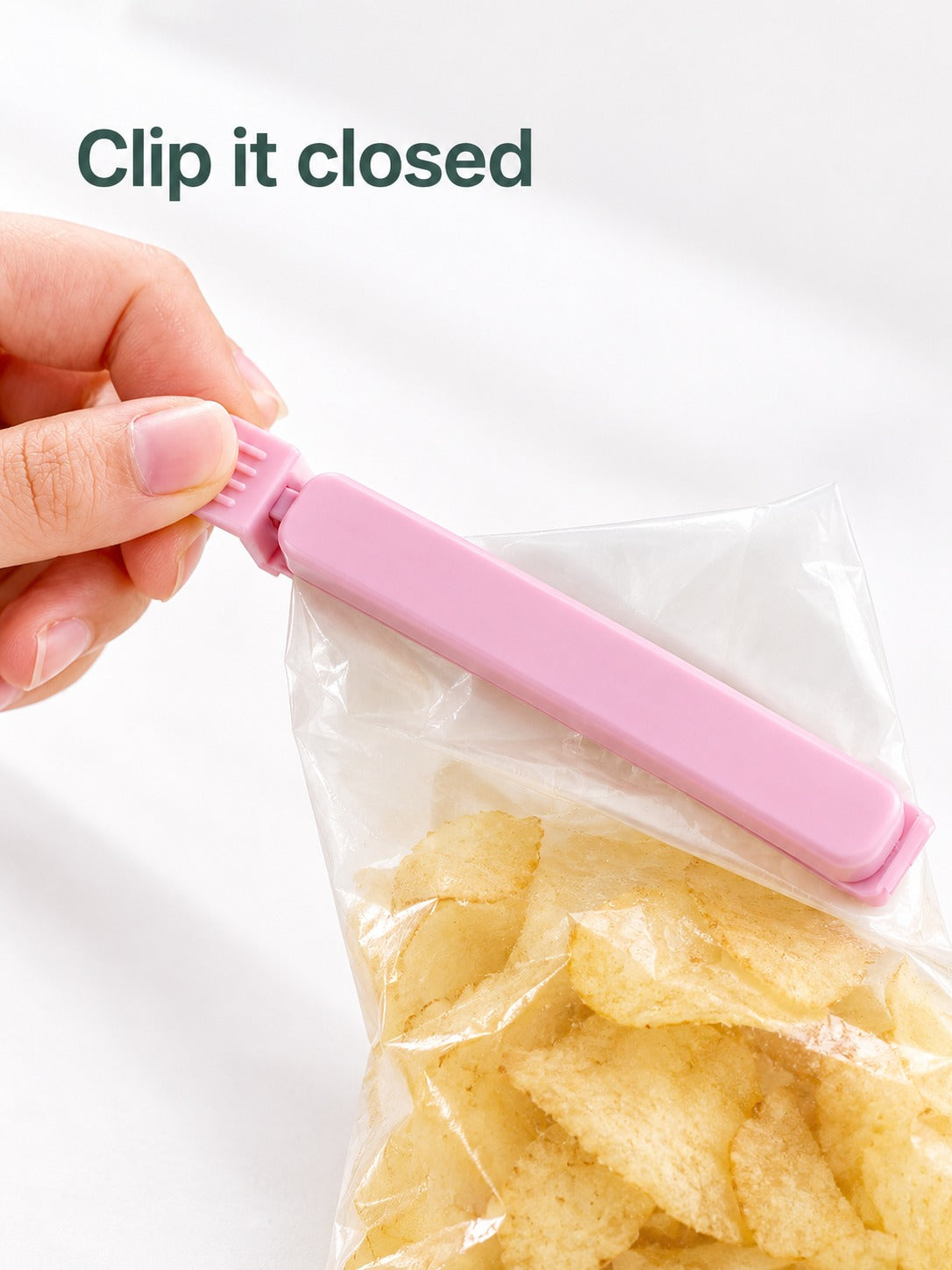 Snack Bag Clips 5 Pack That Reseal Opened Chip Bags