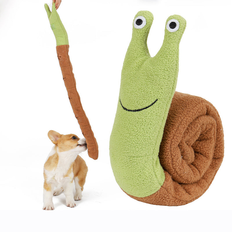 Snail Plush Dog Toy for Interactive Puppy Enrichment