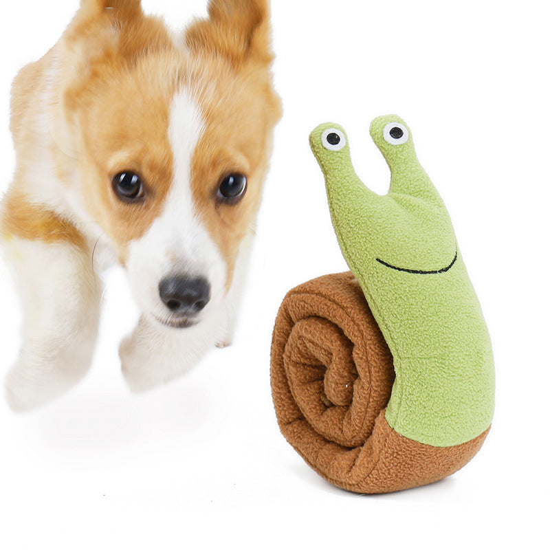 Snail Plush Dog Toy for Interactive Puppy Enrichment