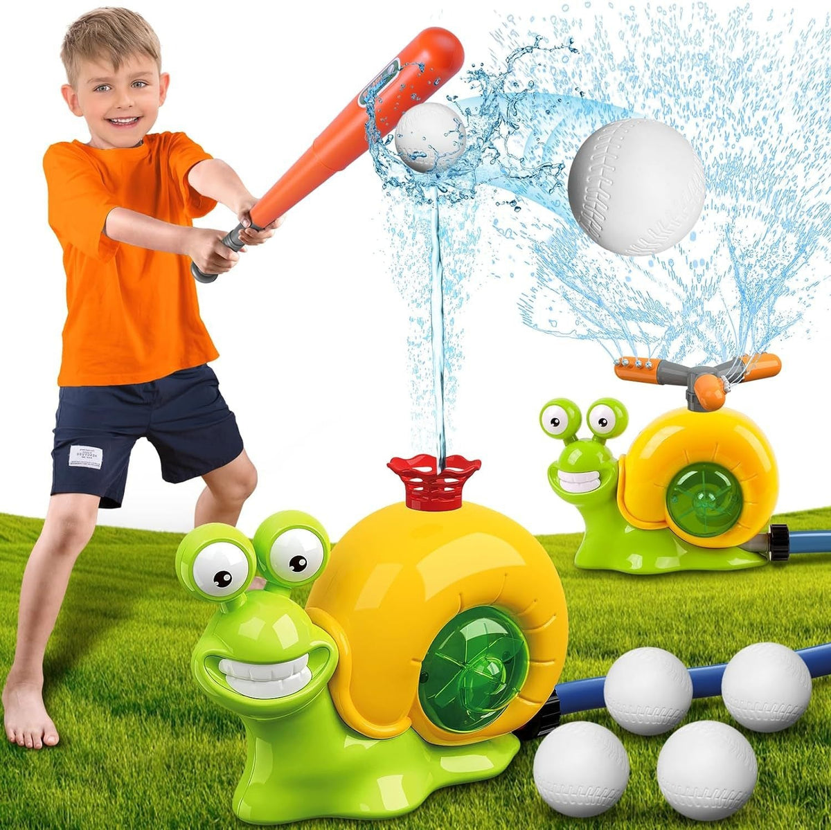Snail Water Sprinkler Baseball Toy for Summer Fun