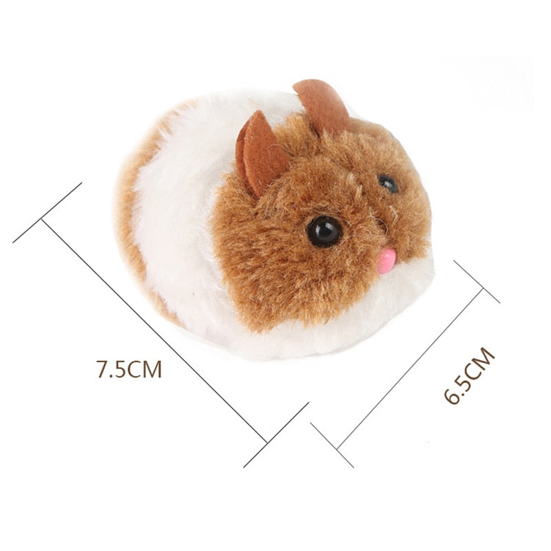 Plush Mouse Cat Toy With Shake Pull Loop, Set of 2