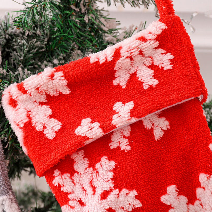 Snowflake Christmas Stocking For Festive Gift Display
