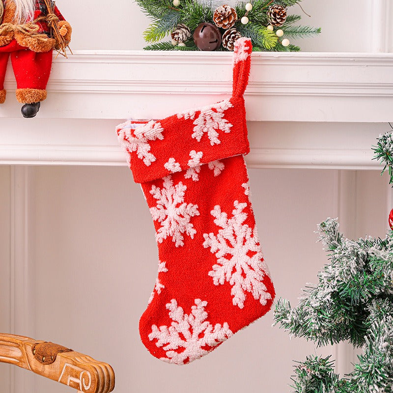 Snowflake Christmas Stocking For Festive Gift Display