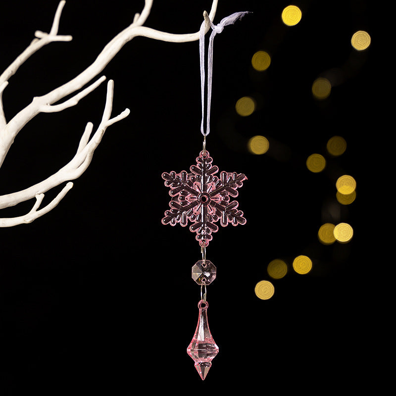Snowflake Ice Crystal Pendant Ornament for Sparkle