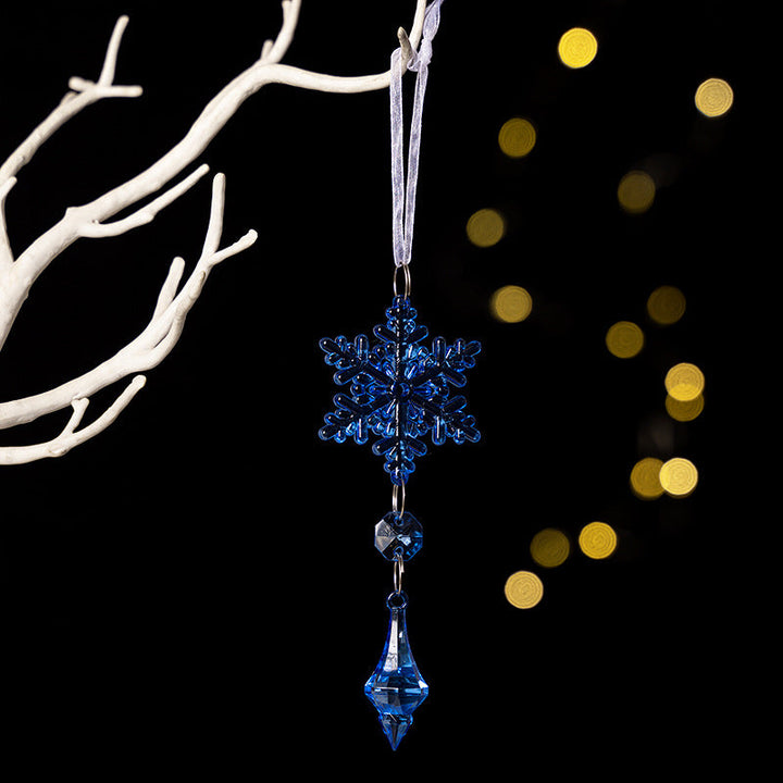 Snowflake Ice Crystal Pendant Ornament for Sparkle