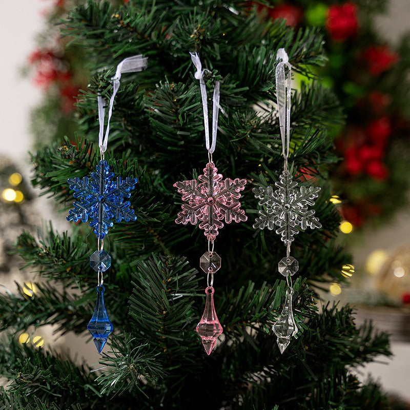 Snowflake Ice Crystal Pendant Ornament for Sparkle