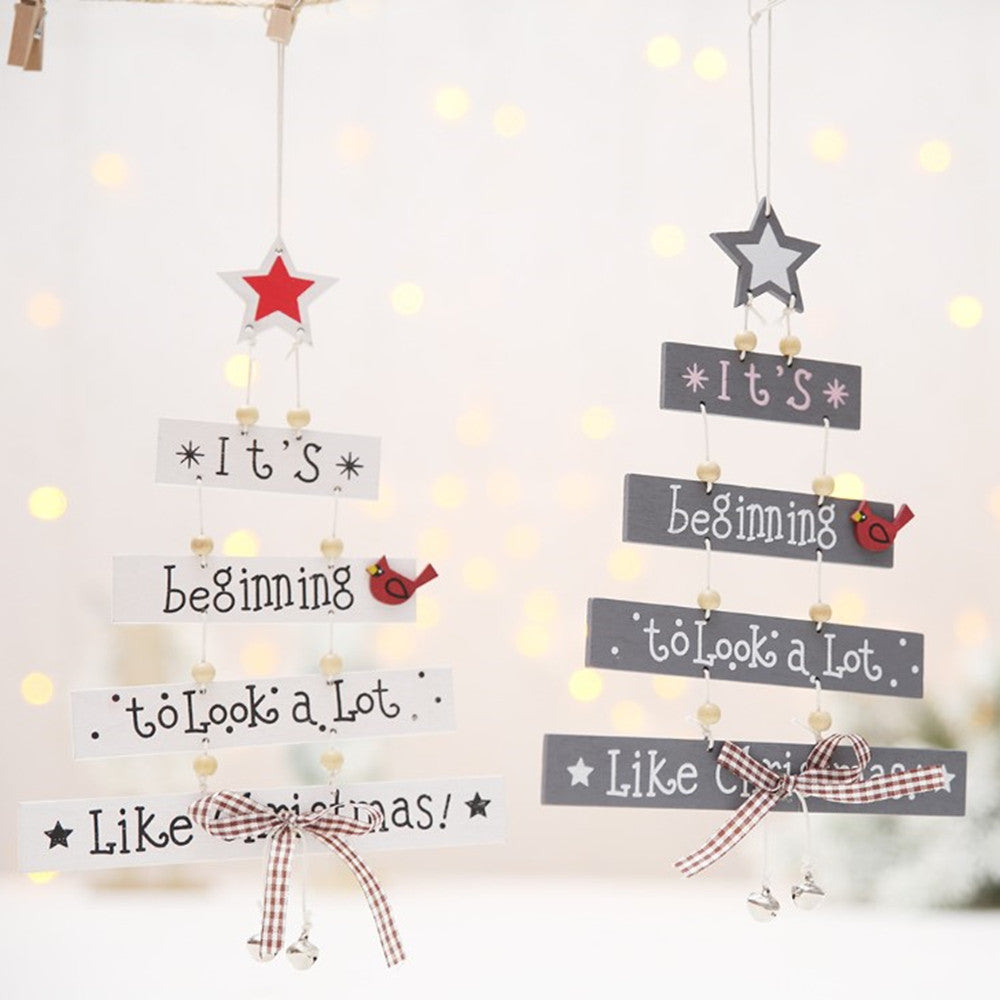 Wooden Christmas Tree Decoration for Warm Cozy Displays