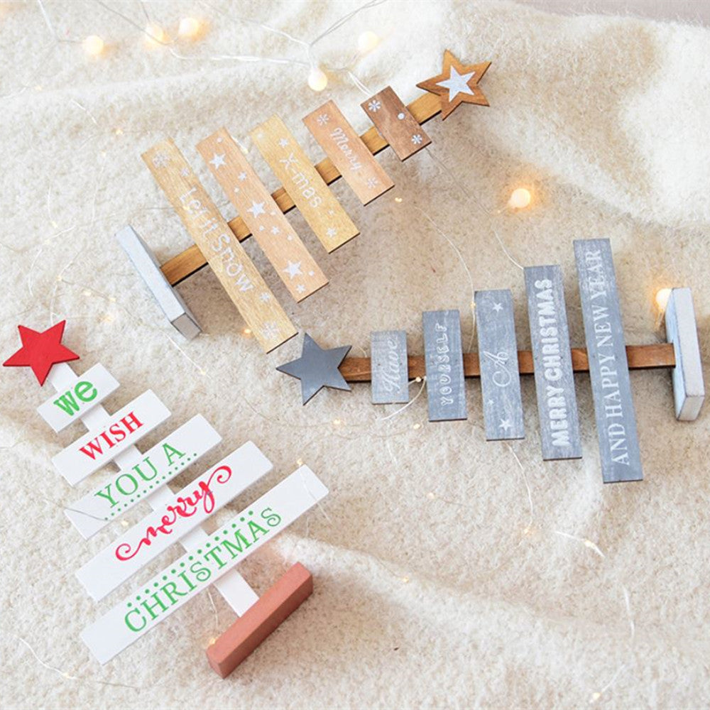 Wooden Christmas Tree Decoration for Warm Cozy Displays