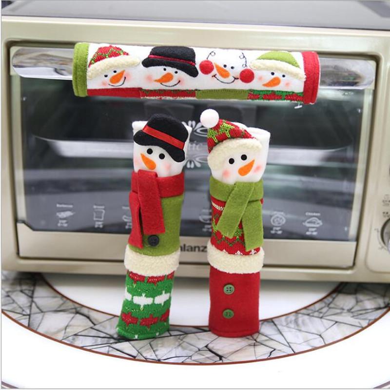 Snowman Kitchen Handle Covers for Festive Christmas Cheer
