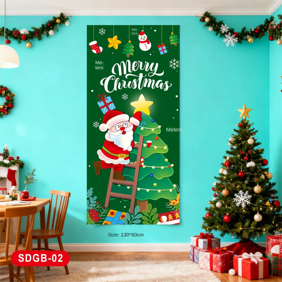 Christmas Red Banner — Cheerful Holiday Wall Display