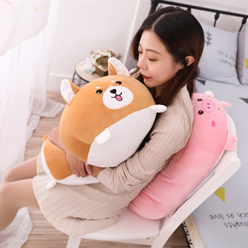 Animal Plush Pillow Cushion for Cozy Cuddles & Decor