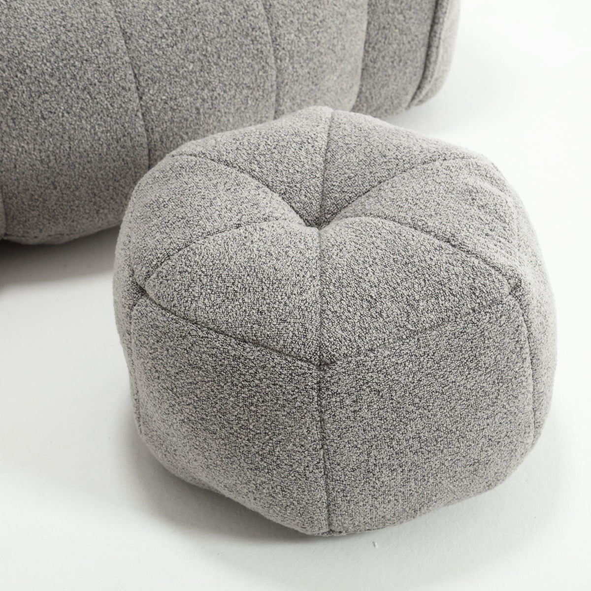 Foam Chip Bean Bag Chair with Footstool for Living Room