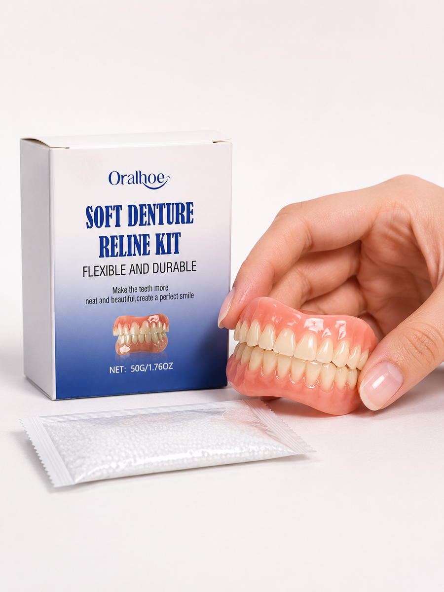 Soft Denture Reline Kit — Perfect Fit at Home, No Dentist