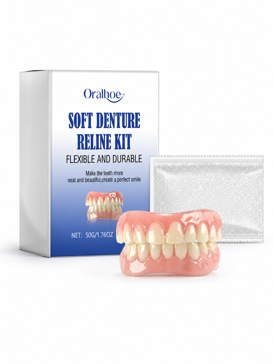 Soft Denture Reline Kit — Perfect Fit at Home, No Dentist