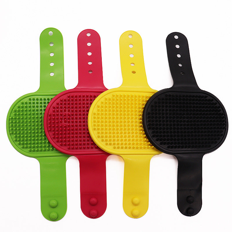 Silicone Pet Grooming Brush for Gentle Bath & Massage