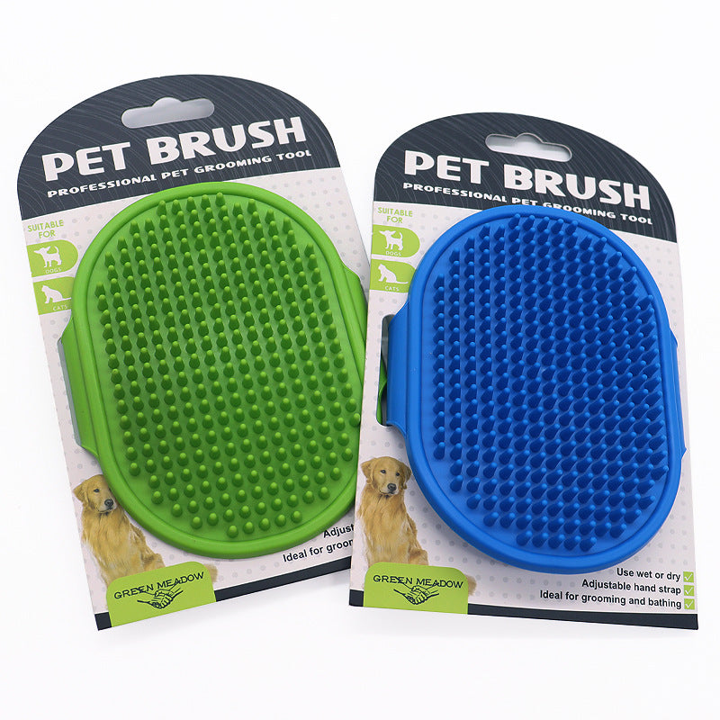 Silicone Pet Grooming Brush for Gentle Bath & Massage