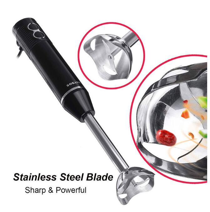 Immersion Hand Blender 300W 2-Speed Stainless Blade