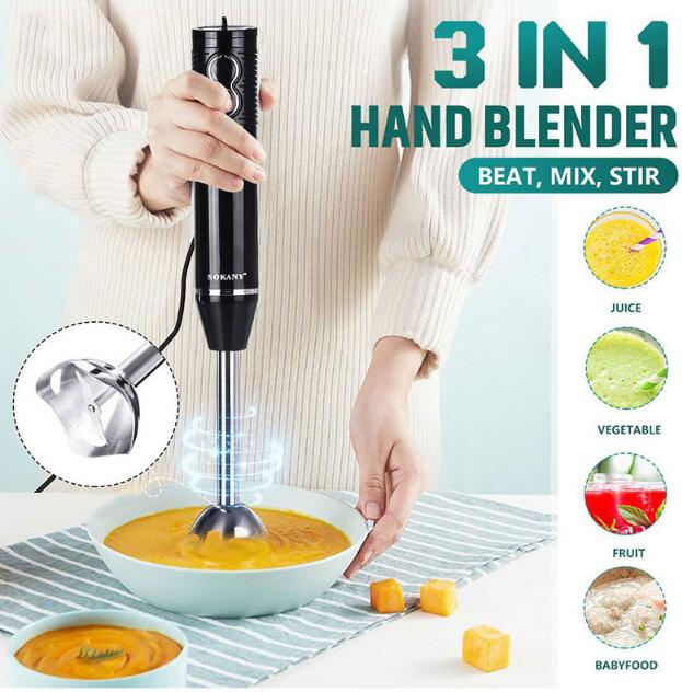Immersion Hand Blender 300W 2-Speed Stainless Blade