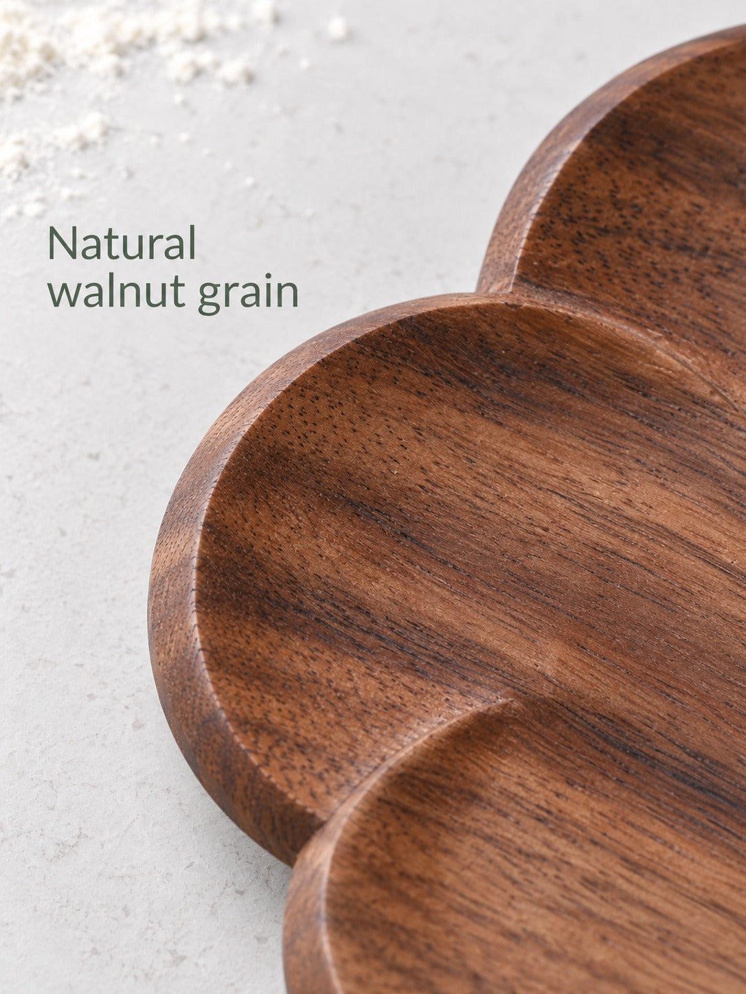 Solid Black Walnut Plum Blossom Coaster for Teacups