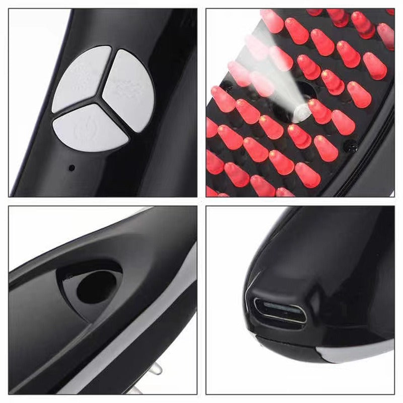 Electric LED Scalp Massage Comb for Thinning Hair Care