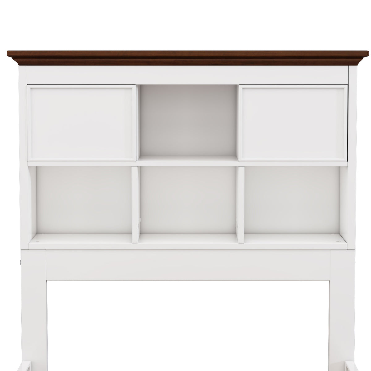Full Captain's Bed with Bookcase Headboard and Drawers