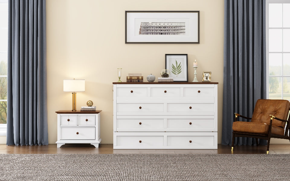 Queen Murphy Bed Chest for Small Rooms & Offices