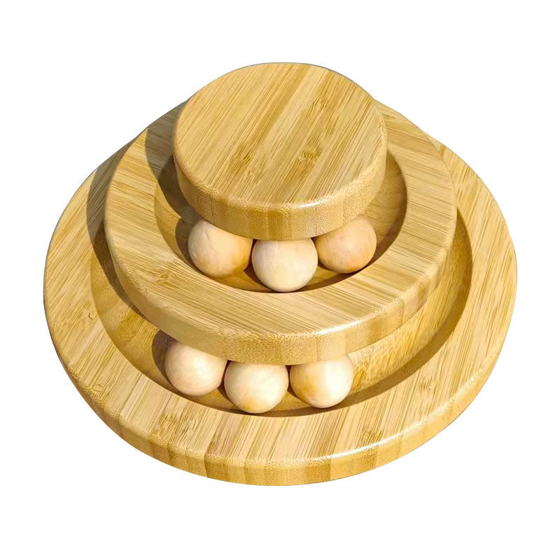 Wooden Cat Toy Turntable for Daily Indoor Exercise