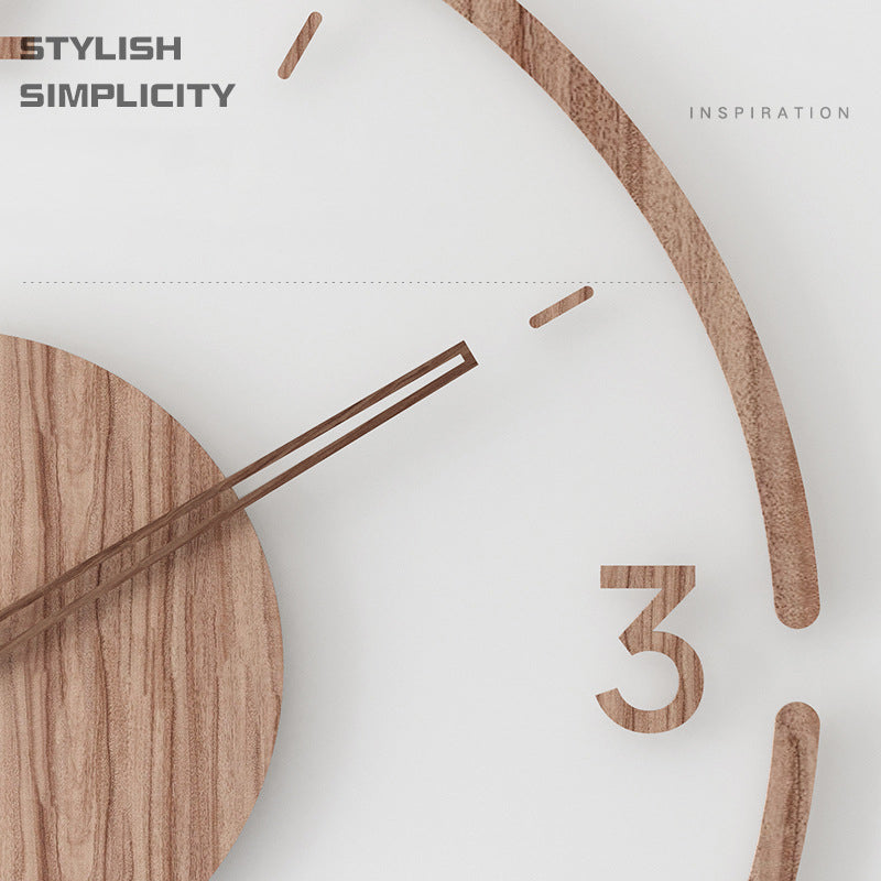 Silent Wood Wall Clock for Modern, Calm Home Interiors